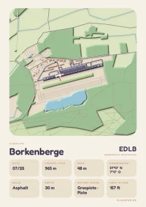 Poster Borkenberge im Stil Clay