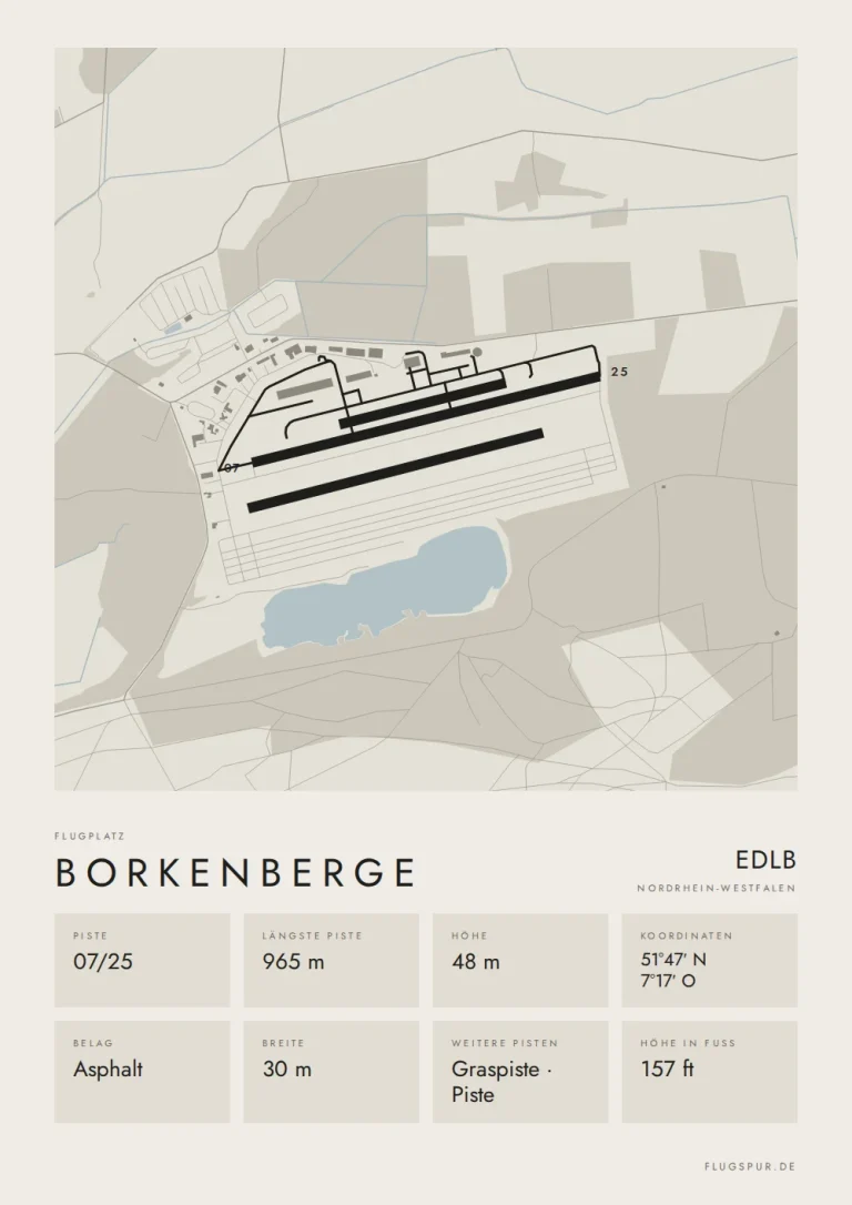 Poster Borkenberge im Stil Minimal